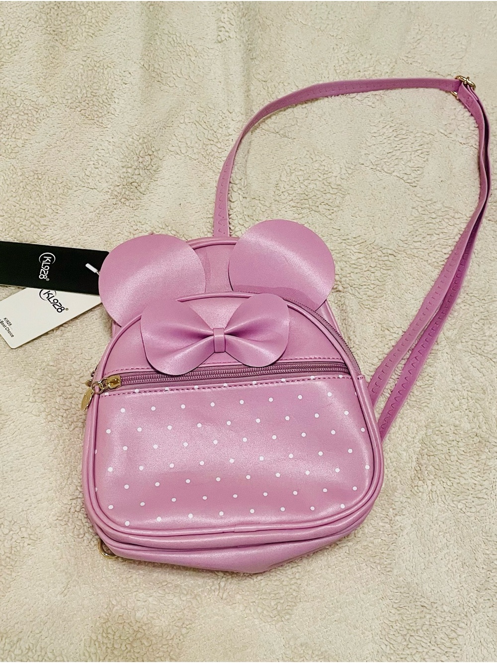 Love Pink Bow Ear Crossbody Bag for Women